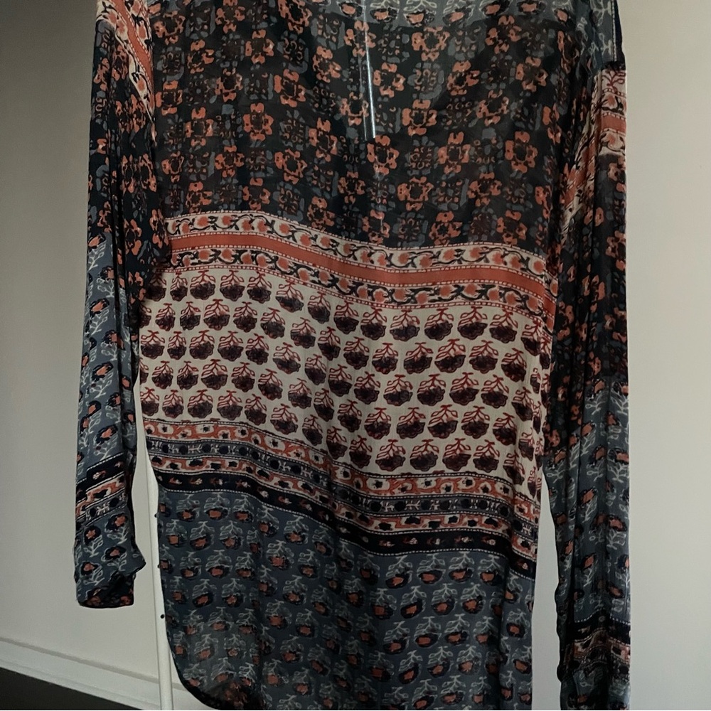 Free People Patterned Button Top - image 7